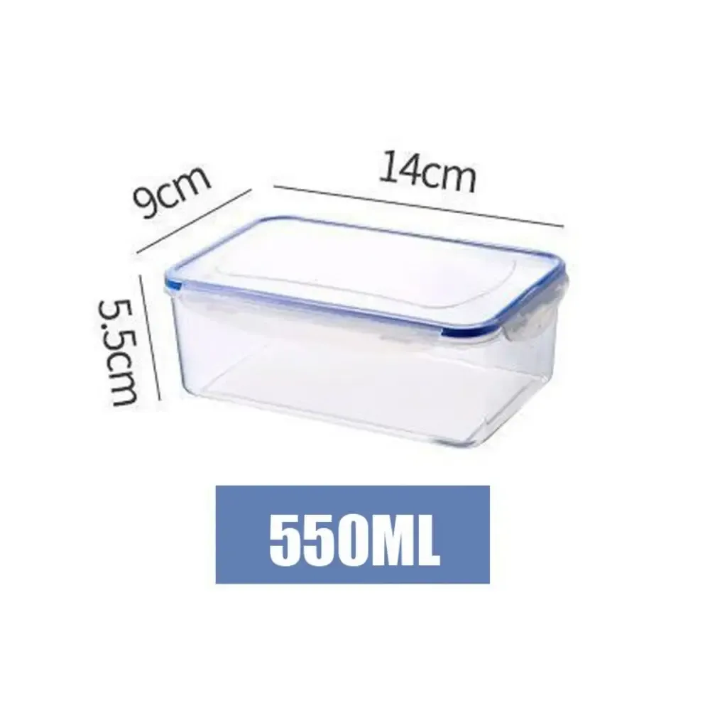 Boîte de rangement rectangulaire étanche pour réfrigérateur, avec couvercle, bac à légumes transparent en plastique, récipients alimentaires empilables compatibles micro-ondes 11