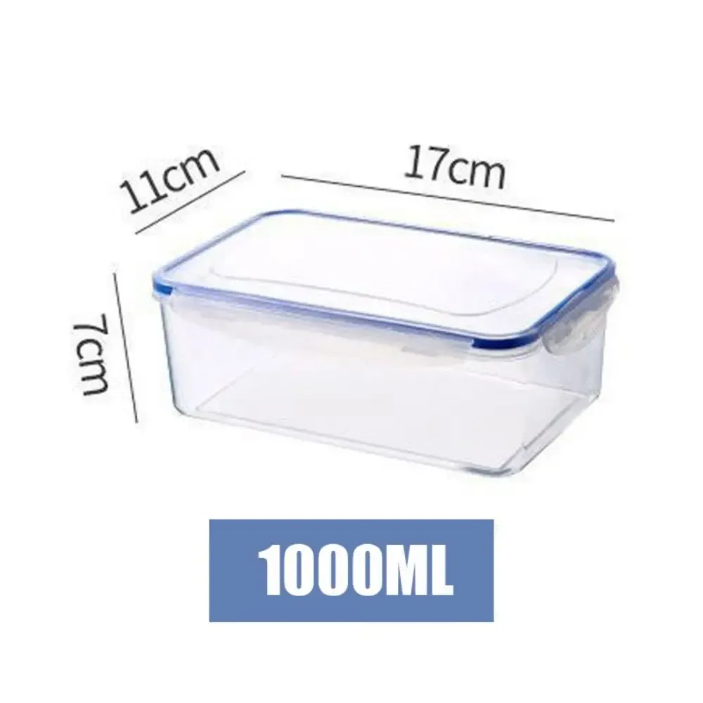 Boîte de rangement rectangulaire étanche pour réfrigérateur, avec couvercle, bac à légumes transparent en plastique, récipients alimentaires empilables compatibles micro-ondes 10