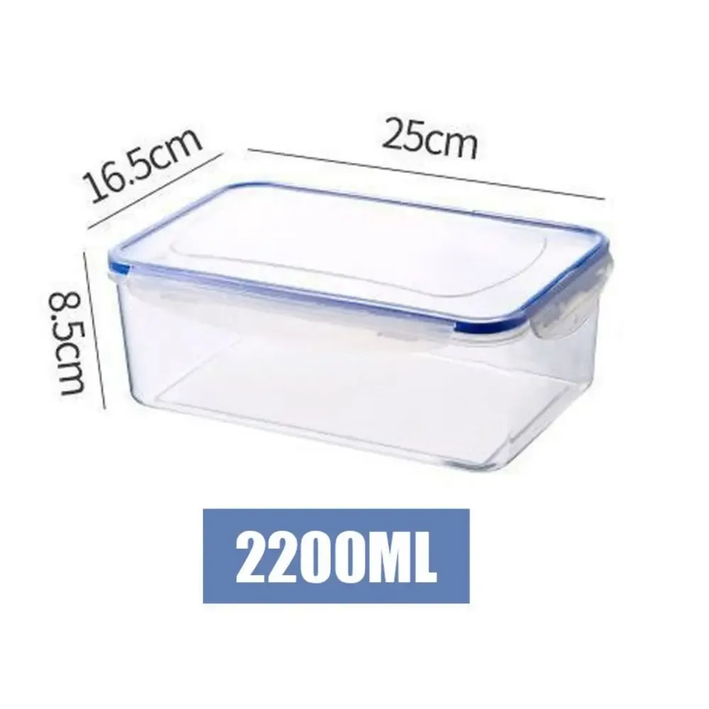 Boîte de rangement rectangulaire étanche pour réfrigérateur, avec couvercle, bac à légumes transparent en plastique, récipients alimentaires empilables compatibles micro-ondes 9
