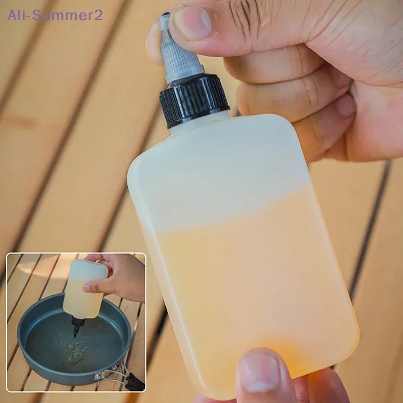 Bouteille distributrice d'huile d'olive de 120 ml, lot de 2 ou 5, avec bouchon à vis anti-fuite, idéale pour le camping 2