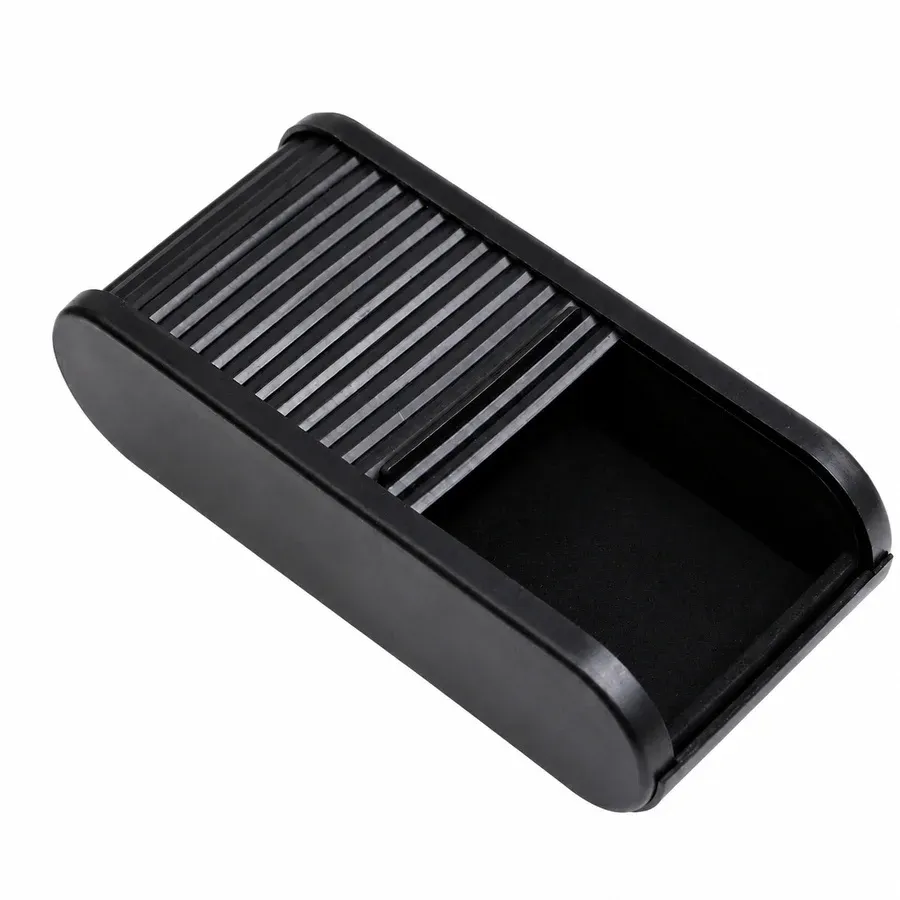 Organisateur de tableau de bord avec couvercle coulissant, boîte de rangement pour console centrale, pour lunettes, pièces, cartes et clés 7