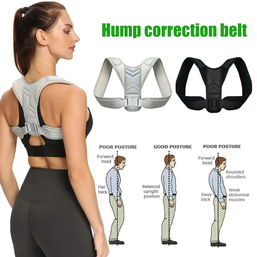 Ceinture correctrice de posture réglable pour femmes et hommes, soutien du dos et des épaules, prévention de la bosse 2