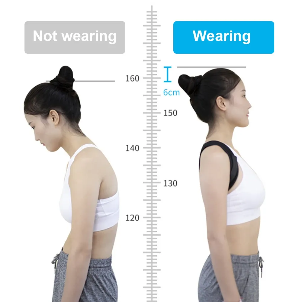 Ceinture correctrice de posture réglable pour femmes et hommes, soutien du dos et des épaules, prévention de la bosse 4