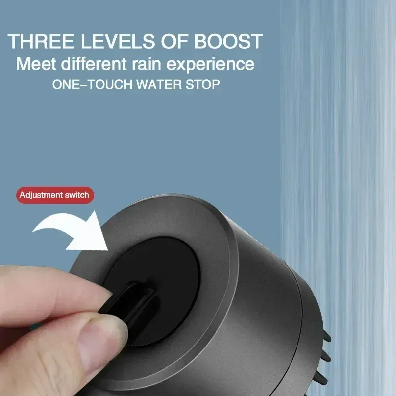 Pommeau de douche filtrant haute pression avec brosse de massage, jet réglable 3 modes – HOAccessory 6