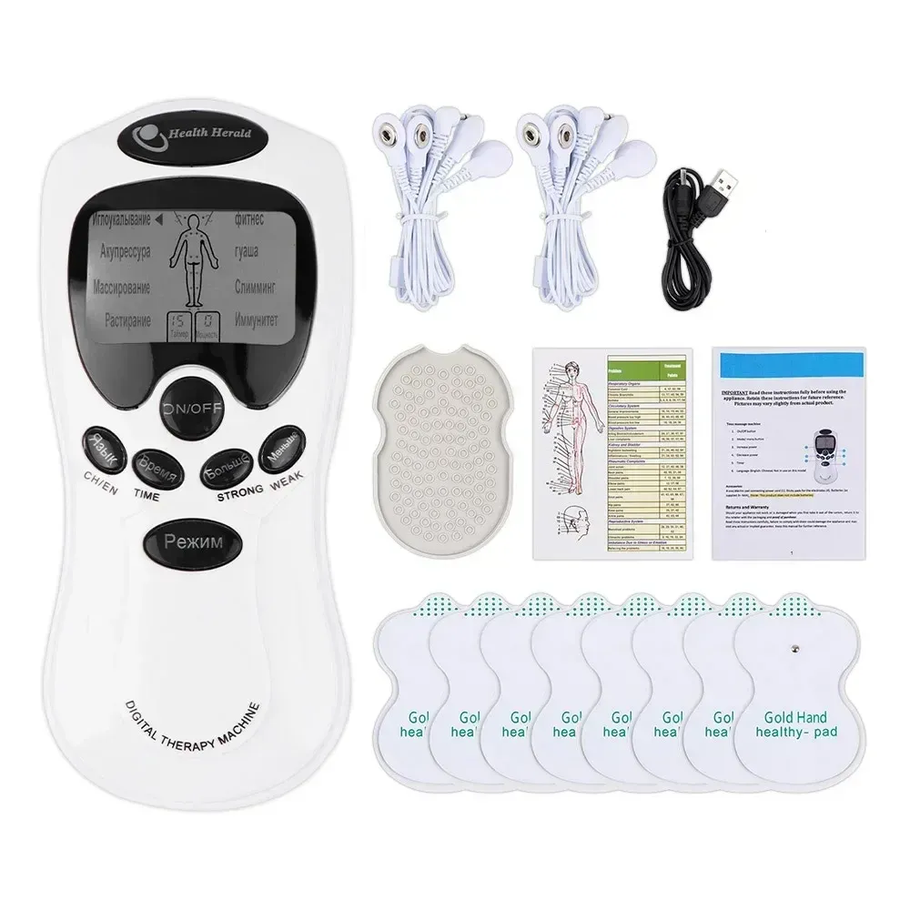 Masseur cervical musculaire TENS, appareil de thérapie numérique électrique pour le dos, stimulateur d'impulsions électroniques pour le soin global du corps 16