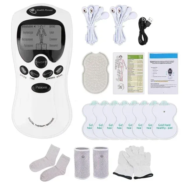 Masseur cervical musculaire TENS, appareil de thérapie numérique électrique pour le dos, stimulateur d'impulsions électroniques pour le soin global du corps 9