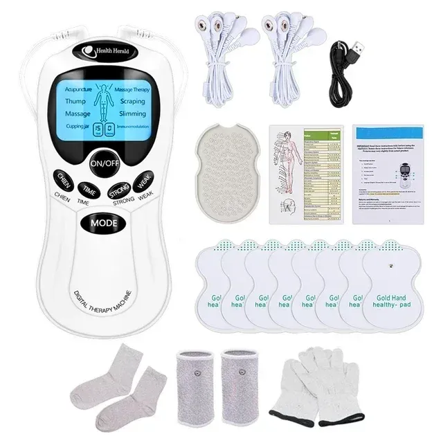Masseur cervical musculaire TENS, appareil de thérapie numérique électrique pour le dos, stimulateur d'impulsions électroniques pour le soin global du corps 8