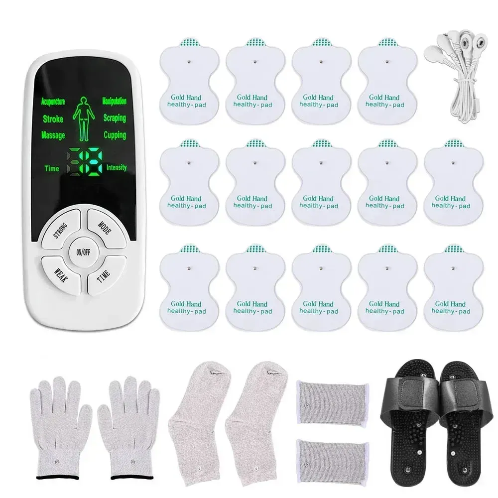 Masseur cervical musculaire TENS, appareil de thérapie numérique électrique pour le dos, stimulateur d'impulsions électroniques pour le soin global du corps 20