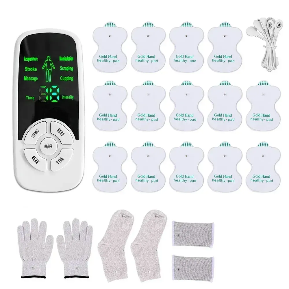 Masseur cervical musculaire TENS, appareil de thérapie numérique électrique pour le dos, stimulateur d'impulsions électroniques pour le soin global du corps 21
