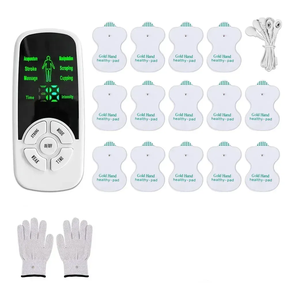 Masseur cervical musculaire TENS, appareil de thérapie numérique électrique pour le dos, stimulateur d'impulsions électroniques pour le soin global du corps 18