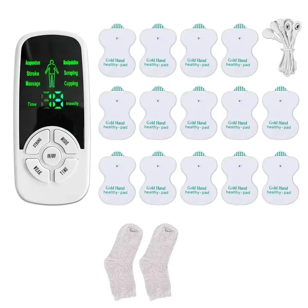 Masseur cervical musculaire TENS, appareil de thérapie numérique électrique pour le dos, stimulateur d'impulsions électroniques pour le soin global du corps 24