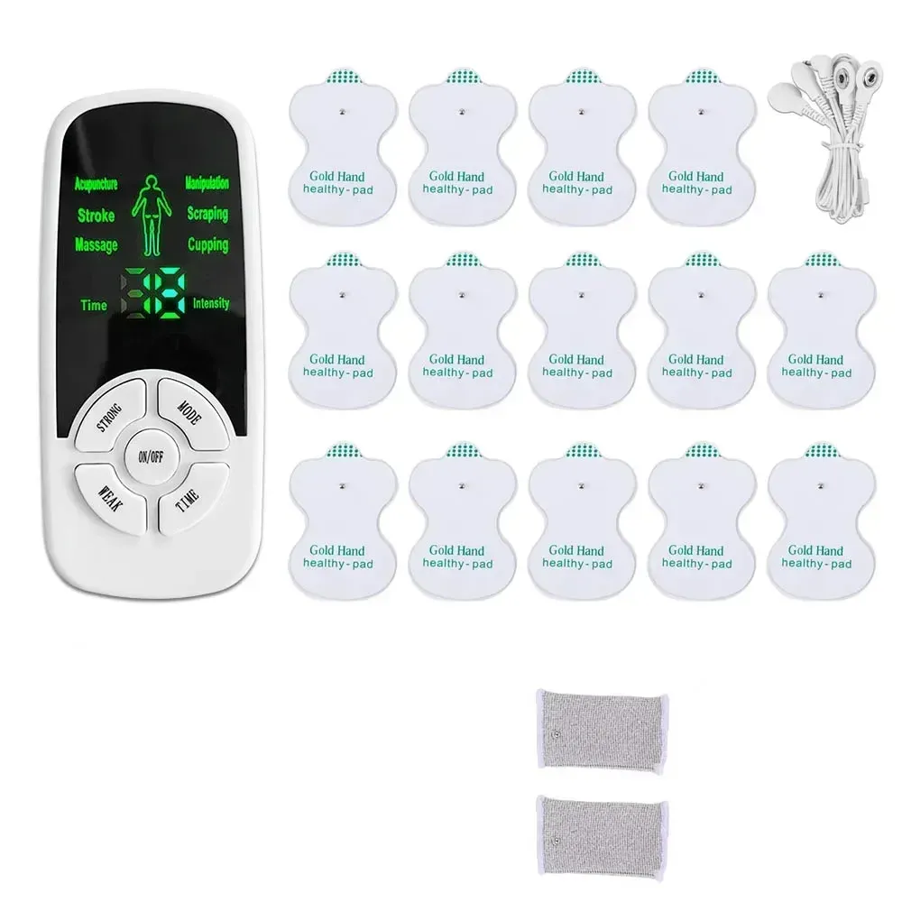 Masseur cervical musculaire TENS, appareil de thérapie numérique électrique pour le dos, stimulateur d'impulsions électroniques pour le soin global du corps 25