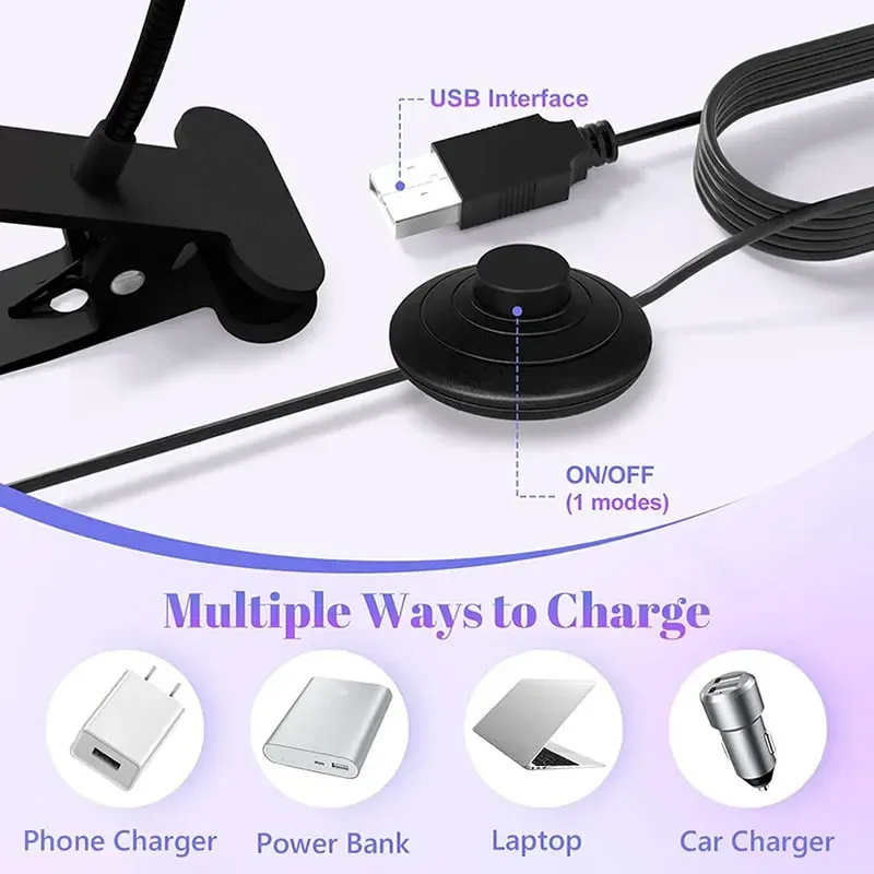 Lampe UV LED de bureau pour vernis gel, 5 W, tête réglable et interrupteur à pédale 2