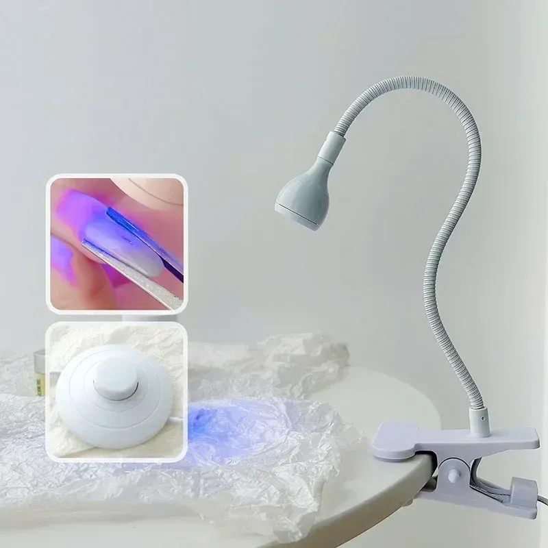 Lampe UV LED de bureau pour vernis gel, 5 W, tête réglable et interrupteur à pédale 9