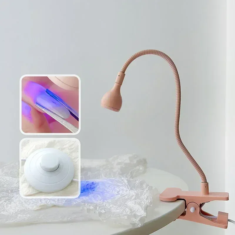 Lampe UV LED de bureau pour vernis gel, 5 W, tête réglable et interrupteur à pédale 10
