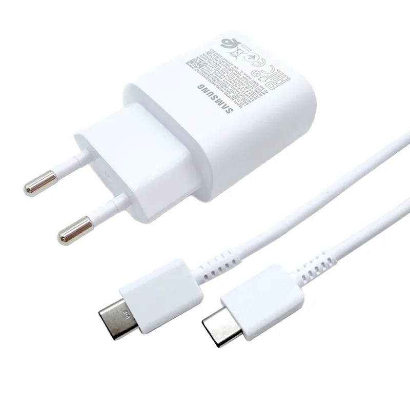 Chargeur rapide Samsung 25 W USB-C pour Galaxy S23, S24, S22, S21 Plus, A54, A34, adaptateur pour Z Flip 5, Z Fold 6, 5, 4 et 3 9