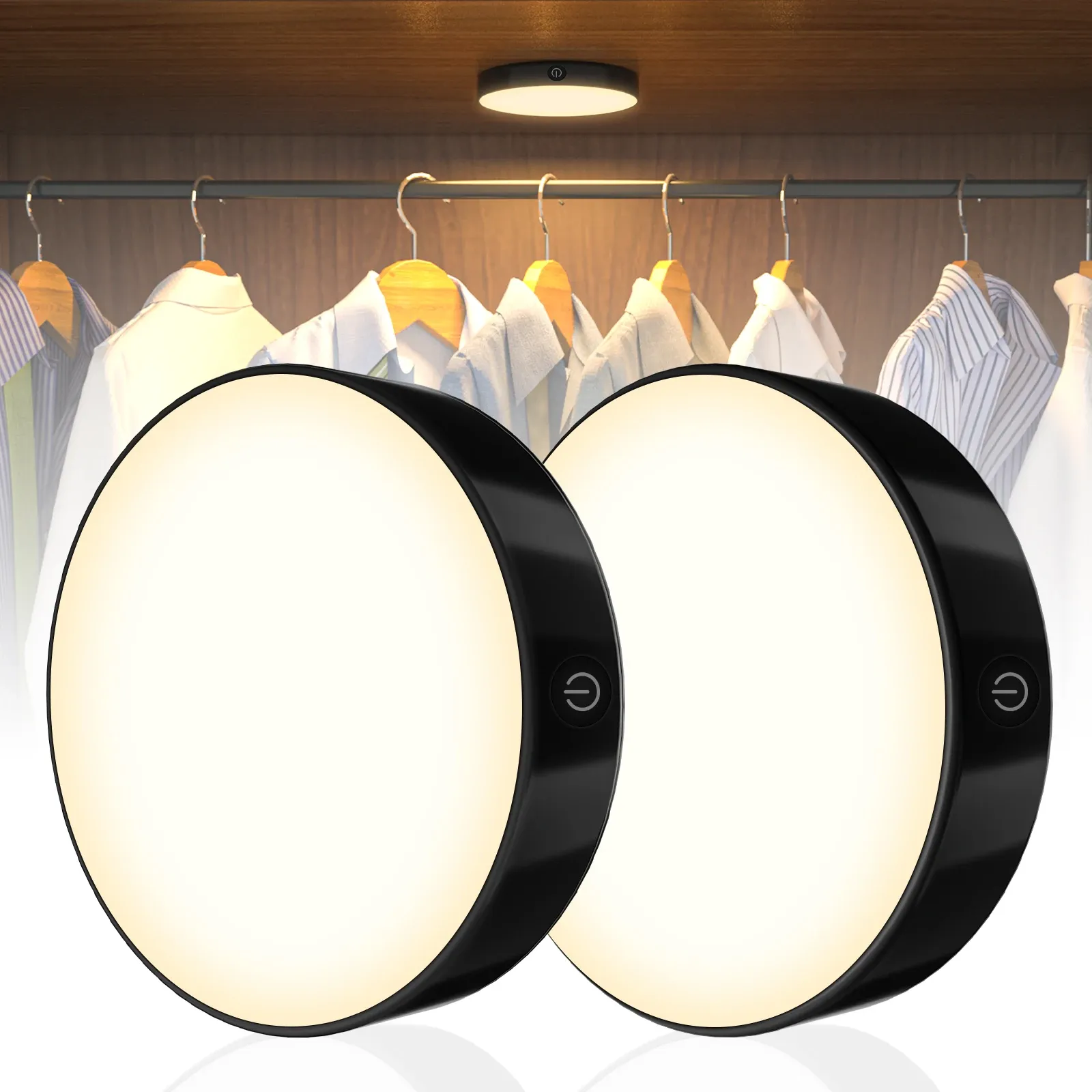 WILLED – Lampe tactile rechargeable à intensité variable, batterie intégrée 1000 mAh, veilleuse LED portable pour armoire, cuisine et chambre 10