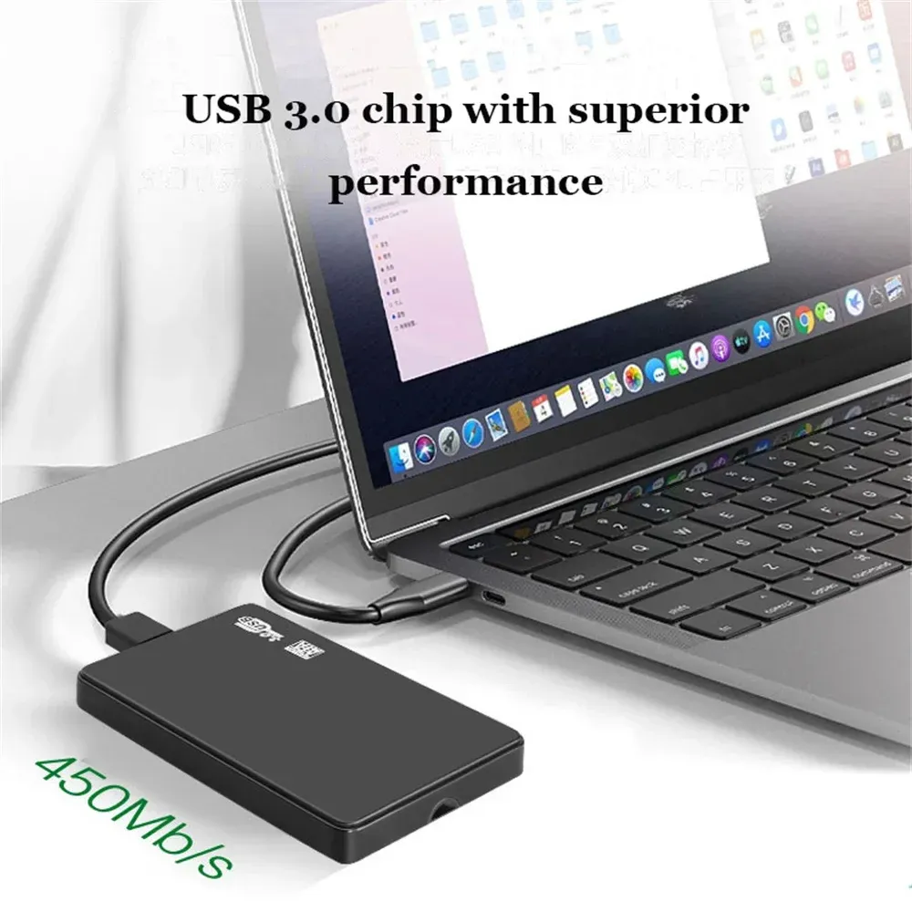 Boîtier de disque dur externe USB 3.0 pour disque 2,5" SATA, HDD et SSD, transfert haute vitesse jusqu'à 5 Gbps, compatible PC portable et PS5 2