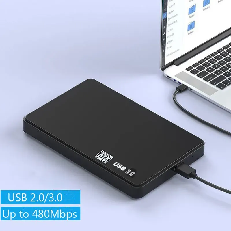 Boîtier de disque dur externe USB 3.0 pour disque 2,5" SATA, HDD et SSD, transfert haute vitesse jusqu'à 5 Gbps, compatible PC portable et PS5