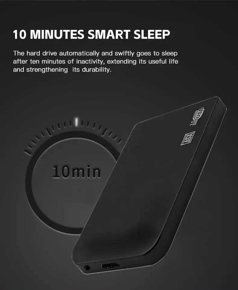 Boîtier externe USB 3.0, ailettes de ventilation