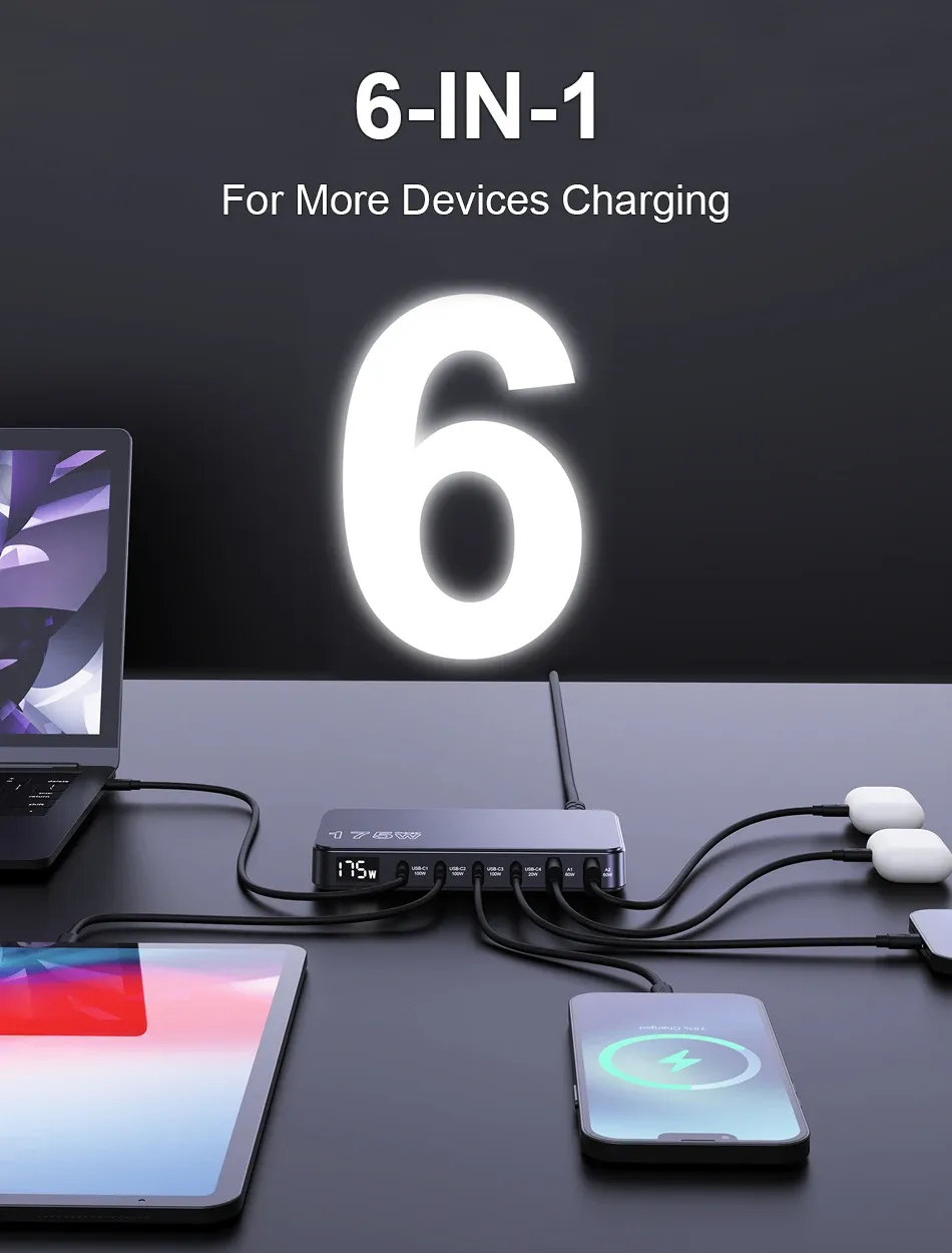 Station de charge 6 en 1