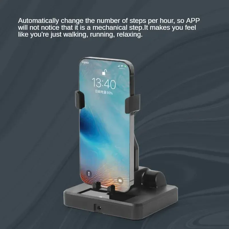 Support de bureau silencieux à mouvement automatique pour téléphone portable, compatible podomètre 2