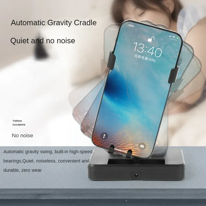 Support de bureau silencieux à mouvement automatique pour téléphone portable, compatible podomètre 4