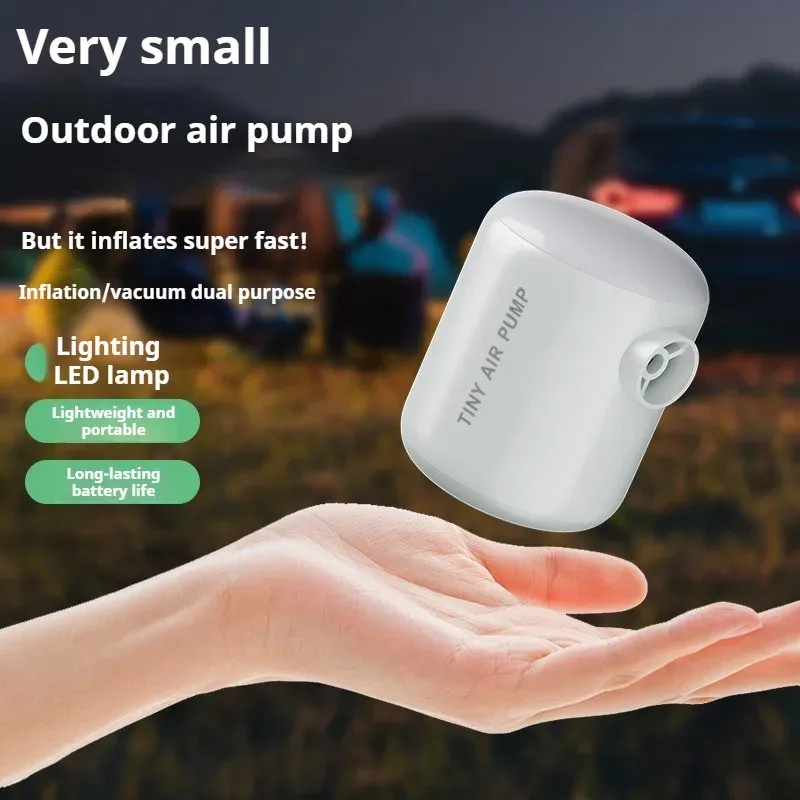 Mini pompe électrique portable pour matelas pneumatique, gonfleur et dégonfleur, idéale pour bouées et camping 2