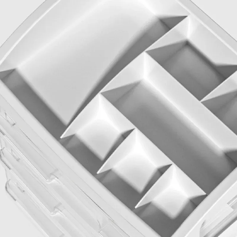 Organisateur de bureau multicouche avec tiroirs, boîte de rangement transparente pour cosmétiques et maquillage 3