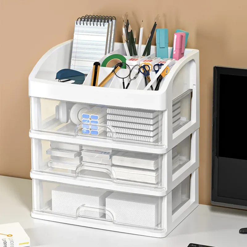 Détail des compartiments de l'organisateur de bureau