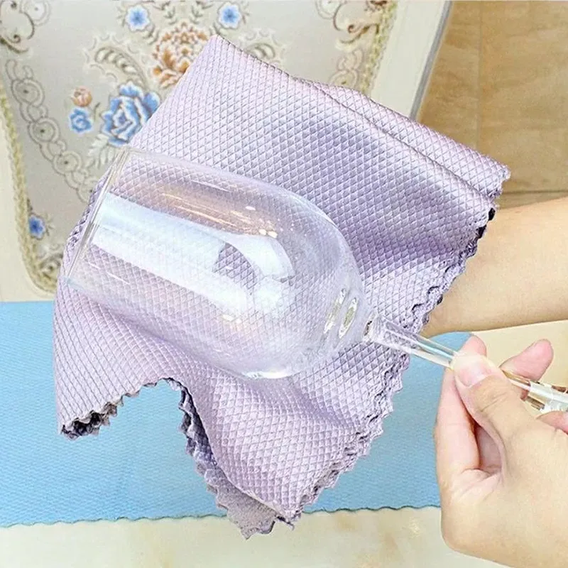 Lot de 5 chiffons en microfibre pour la vaisselle, très absorbants, anti-graisse, pour vitres et cuisine 2
