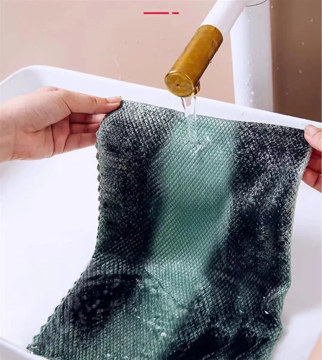 Lot de 5 chiffons en microfibre pour la vaisselle, très absorbants, anti-graisse, pour vitres et cuisine 4
