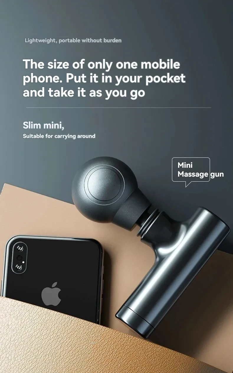 Mini pistolet de massage portable, en situation