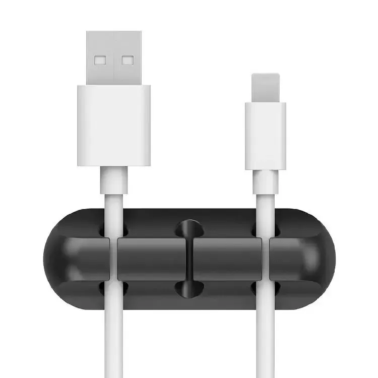 Clips adhésifs en silicone pour câbles, organisateurs de câbles de bureau pour câbles de chargement USB, cordons d'alimentation de table de chevet et câbles de souris 8