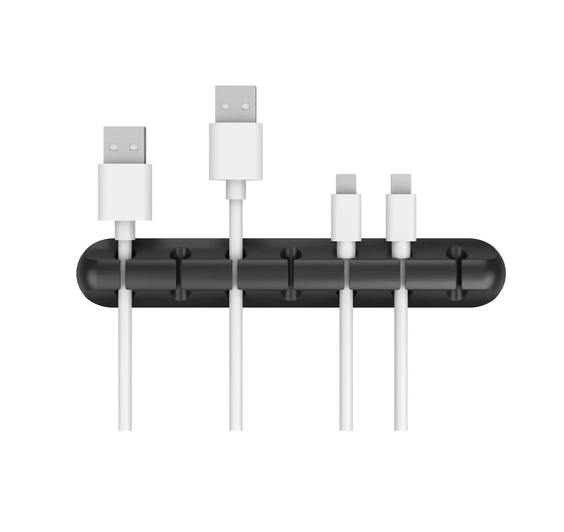 Clips adhésifs en silicone pour câbles, organisateurs de câbles de bureau pour câbles de chargement USB, cordons d'alimentation de table de chevet et câbles de souris 11