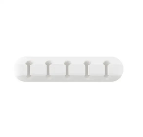 Clips adhésifs en silicone pour câbles, organisateurs de câbles de bureau pour câbles de chargement USB, cordons d'alimentation de table de chevet et câbles de souris 9
