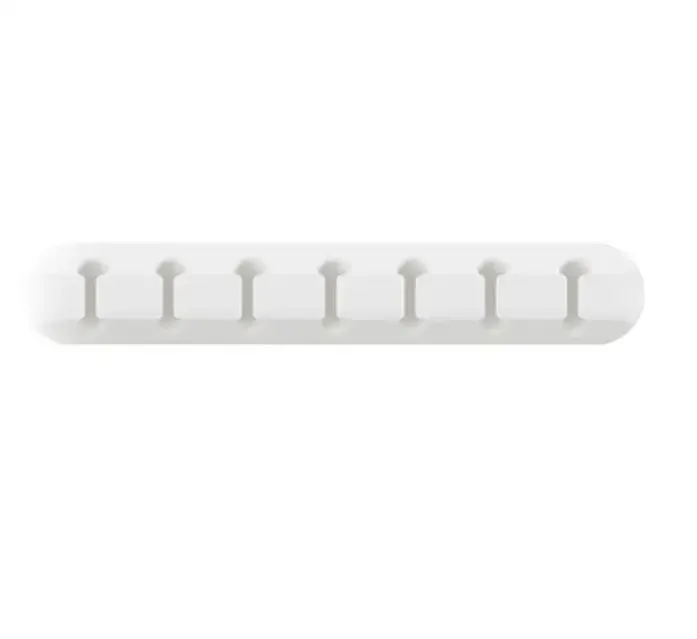Clips adhésifs en silicone pour câbles, organisateurs de câbles de bureau pour câbles de chargement USB, cordons d'alimentation de table de chevet et câbles de souris 7