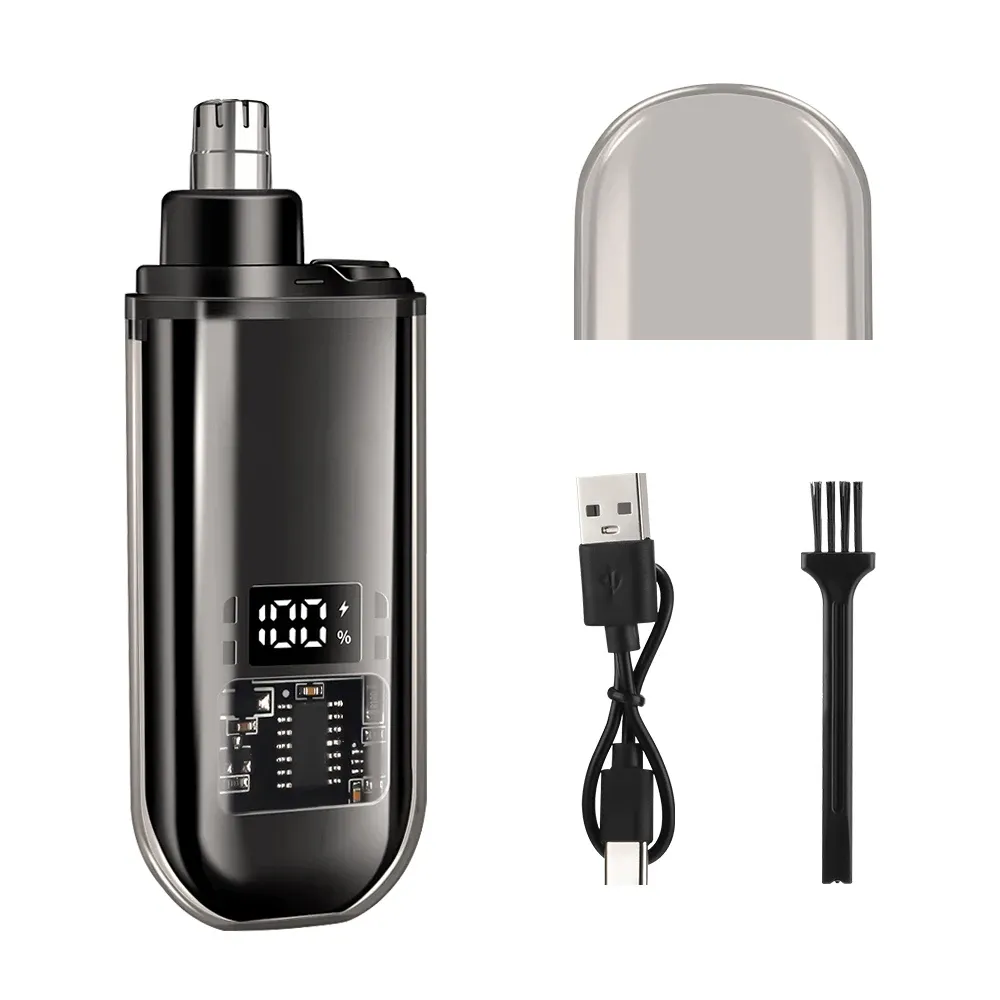 Tondeuse à cheveux 3 en 1 mini de poche, indolore, étanche, portable, pour nez, oreilles, cheveux et sourcils, pour hommes et femmes 8