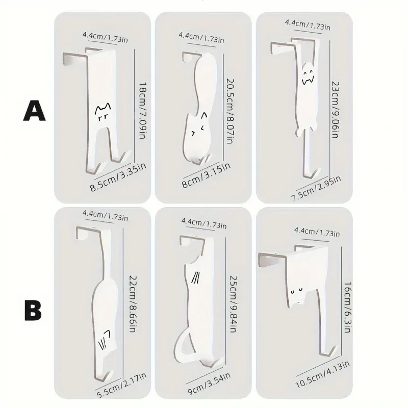 Crochet de porte sans perçage, support de rangement pour armoire de cuisine, porte-vêtements suspendu et rangement pour vêtements et bonnets 3