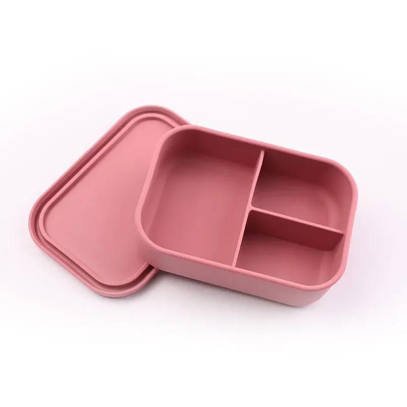 Boîte à lunch personnalisée pour enfants, boîte bento en silicone personnalisable avec compartiments, cadeau de rentrée scolaire 8