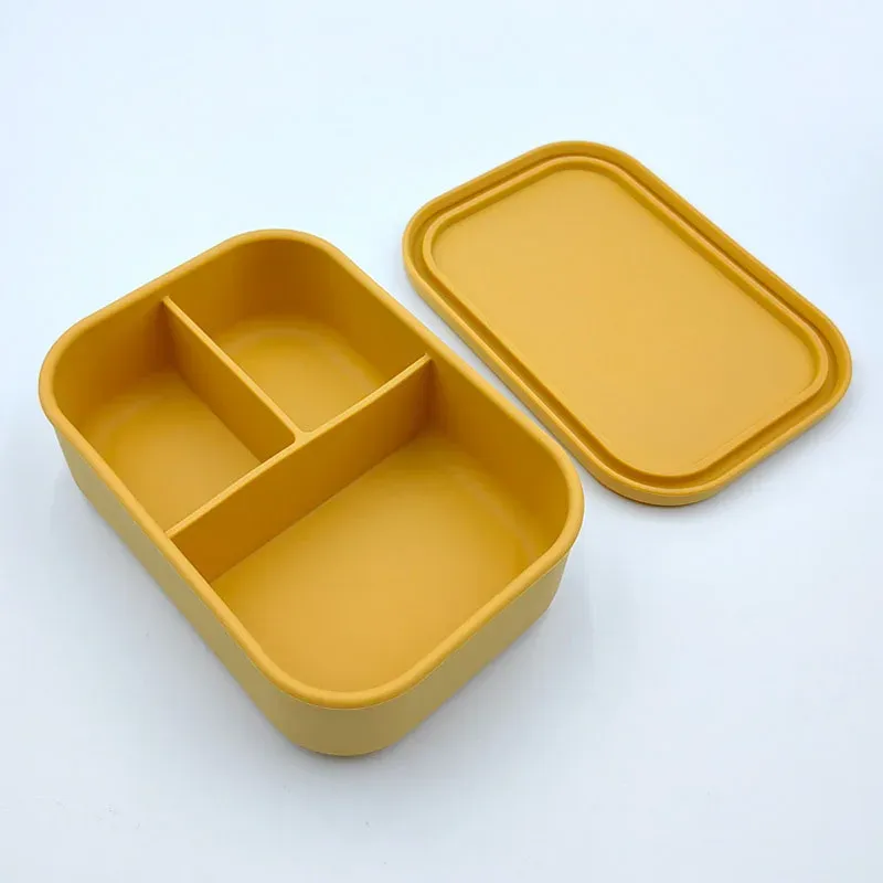 Boîte à lunch personnalisée pour enfants, boîte bento en silicone personnalisable avec compartiments, cadeau de rentrée scolaire 10