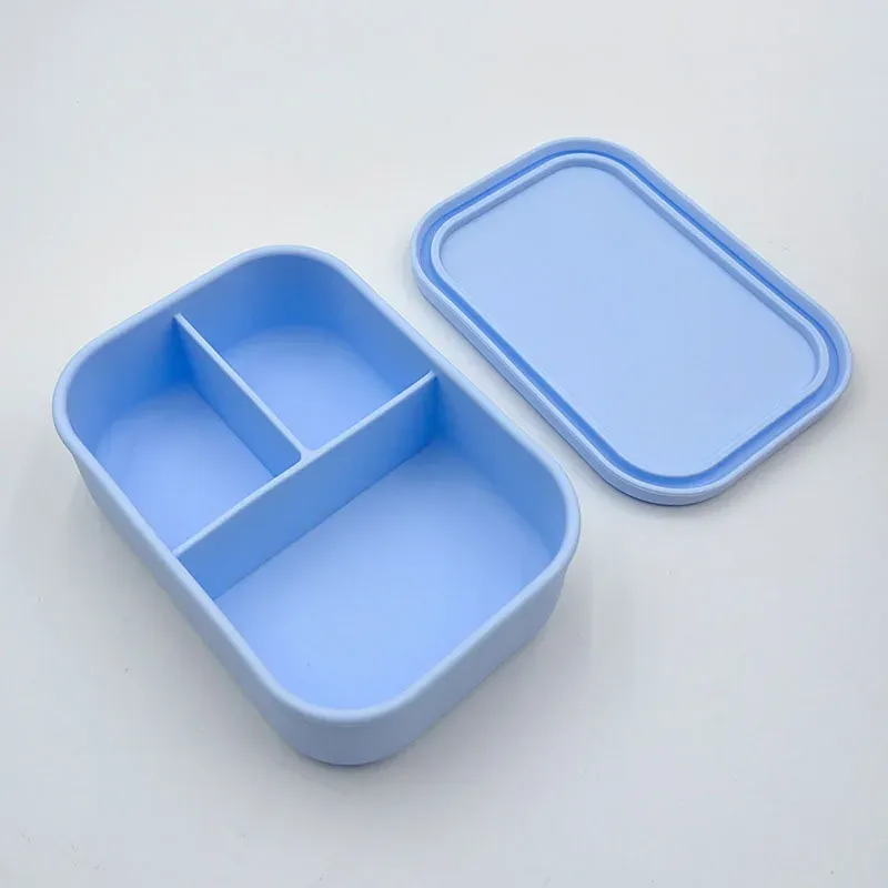 Boîte à lunch personnalisée pour enfants, boîte bento en silicone personnalisable avec compartiments, cadeau de rentrée scolaire 11