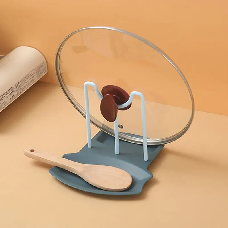 Organisateur de cuisine pour couvercles de casseroles, égouttoir pour poêles et casseroles et support de rangement pour plan de travail, sans perçage 2