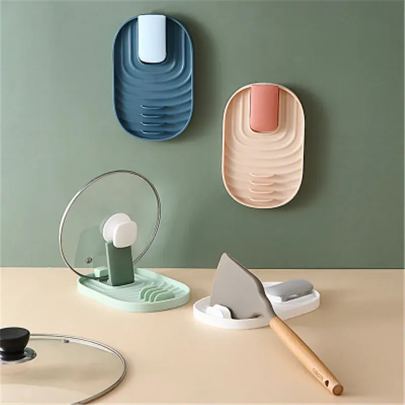 Organisateur de cuisine pour couvercles de casseroles, égouttoir pour poêles et casseroles et support de rangement pour plan de travail, sans perçage 4