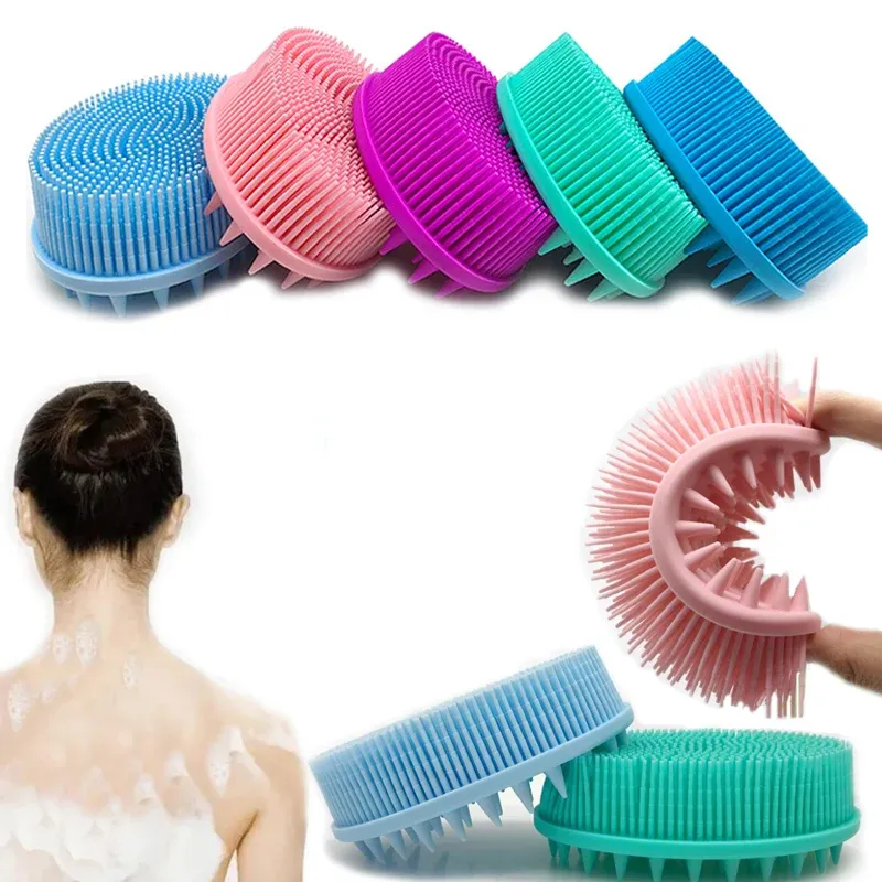 Brosse de bain en silicone souple, vue d'ensemble