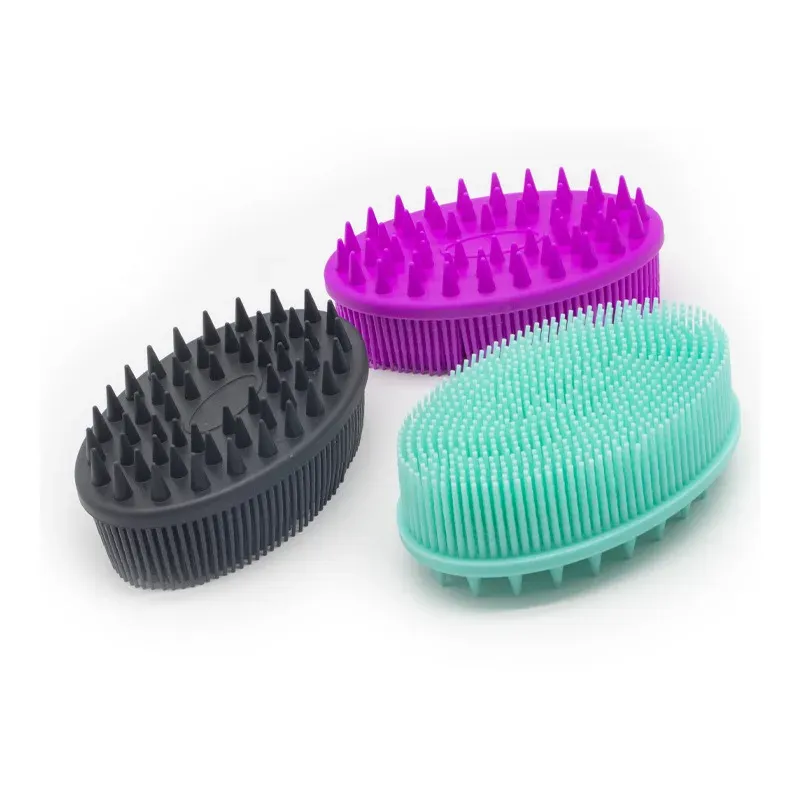 Brosse de bain en silicone, mise en valeur des textures