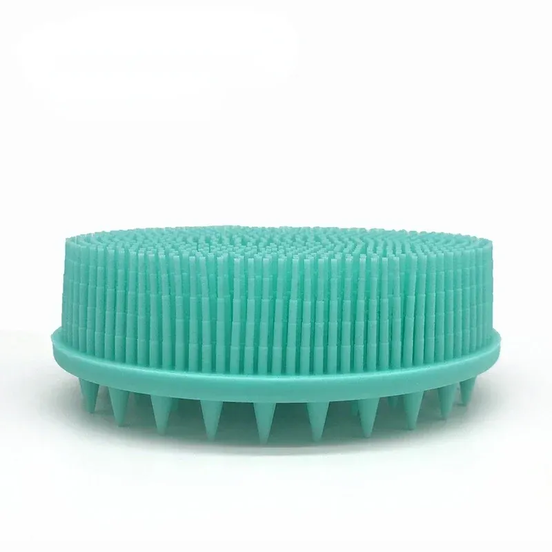 Brosse de bain en silicone souple pour douche, exfoliante, adaptée aux bébés et aux adultes, brosse de massage pour le cuir chevelu 11