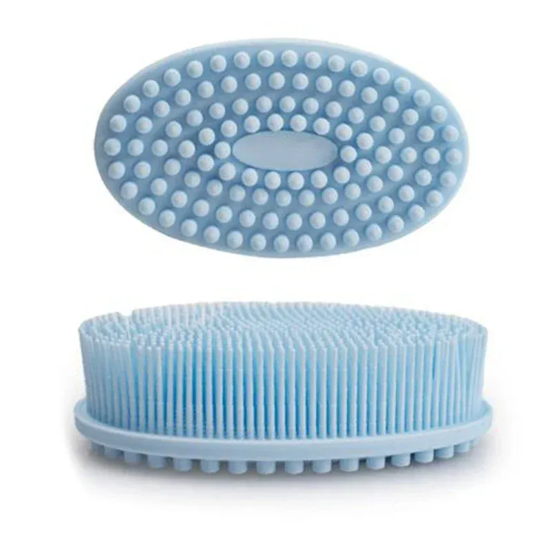 Brosse de bain en silicone souple pour douche, exfoliante, adaptée aux bébés et aux adultes, brosse de massage pour le cuir chevelu 8