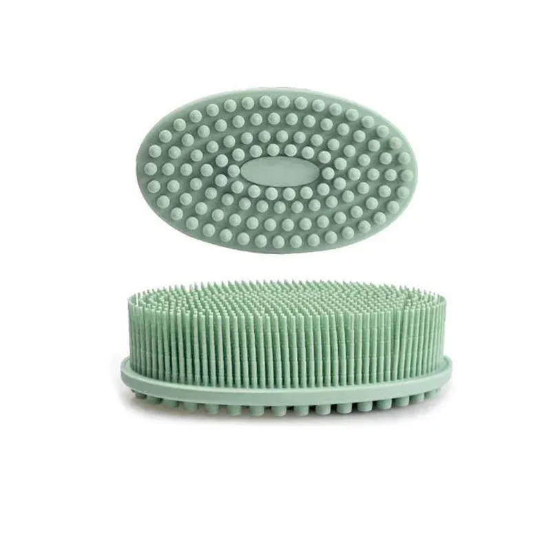 Brosse de bain en silicone souple pour douche, exfoliante, adaptée aux bébés et aux adultes, brosse de massage pour le cuir chevelu 7