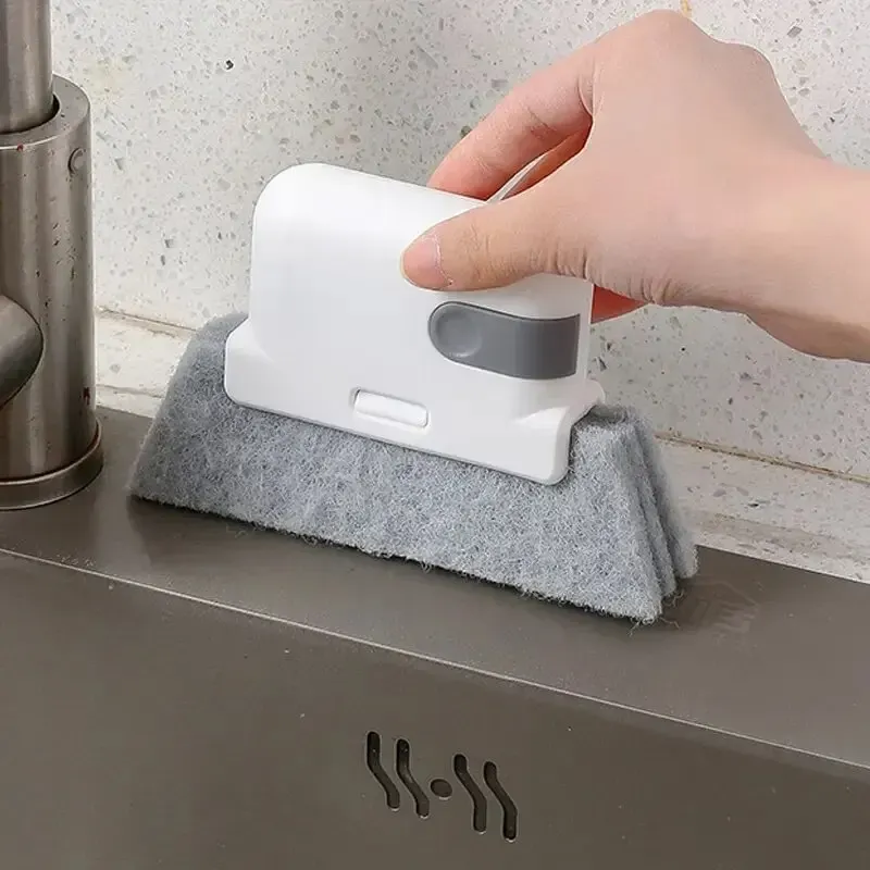 Brosse de nettoyage de vitres multifonction amovible pour rebords de fenêtre, fentes et recoins 4